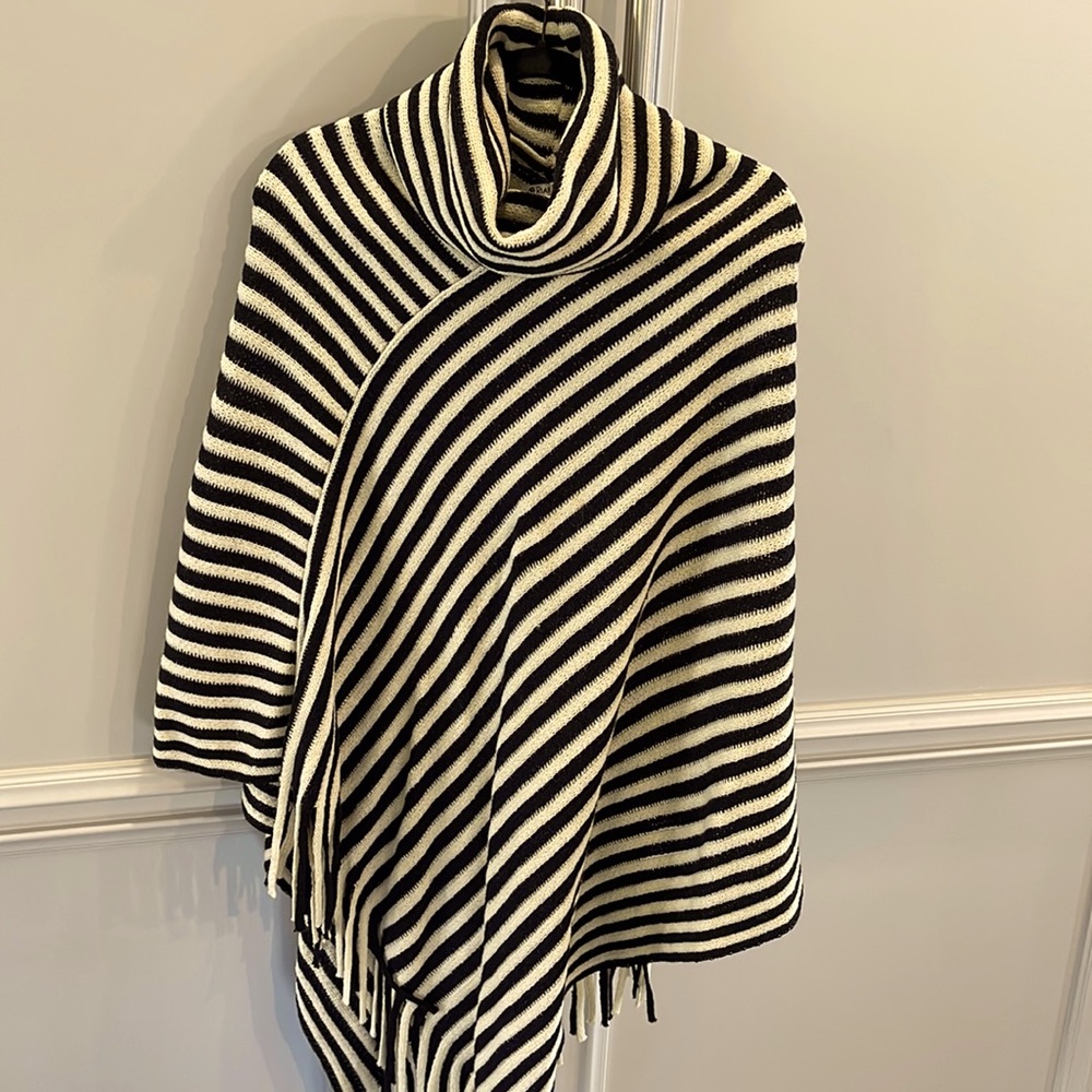 Cowl neck poncho